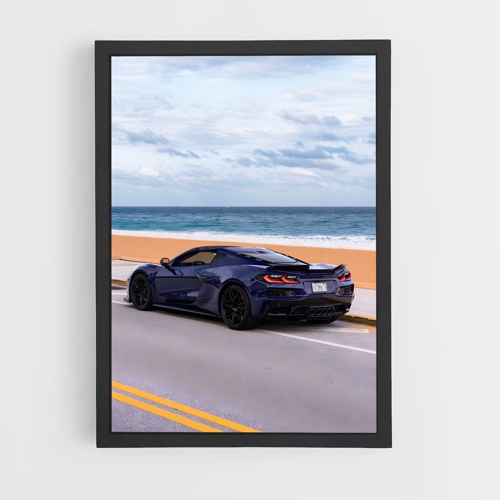 Poster Corvette en Fête – affiche Chevrolet (vue 2)